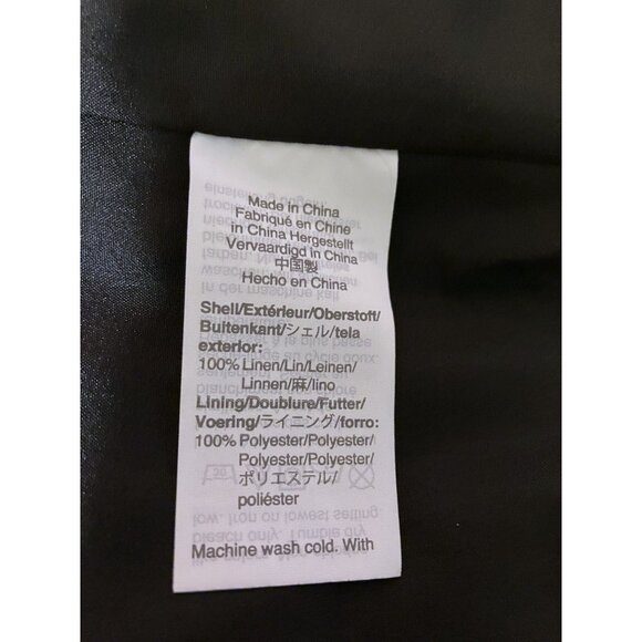 J Crew Linen Blazer 4 Single Breasted Chambray Minimalist Goth 100% Linen - Picture 12 of 14